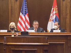 13. april 2021. Predsednik Narodne skupštine Ivica Dačić obratio se na konferenciji o srpsko-američkim odnosima